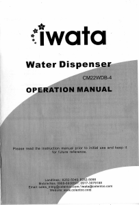 Handleiding Iwata CM22WDB-4 Waterdispenser