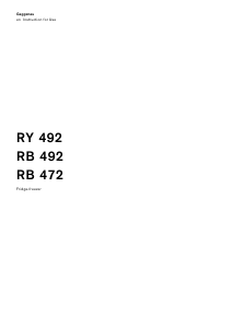 Manual Gaggenau RY492301 Fridge-Freezer