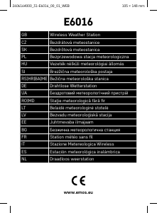 Manual de uso EMOS E6016 Estación meteorológica