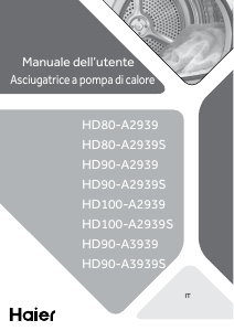 Manuale Haier HD100-A2939 Asciugatrice