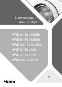 Handleiding Haier HWD90-B14939 Was-droog combinatie