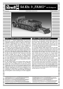 Manual Revell set 03100 Military Sd.Kfz. 9 FAMO