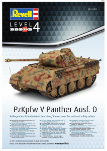 Manual Revell set 03273 Military PzKpfw V Panther Ausf. D