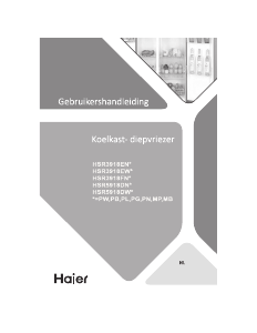 Handleiding Haier HSR5918DWMP Koel-vries combinatie