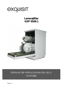 Manual de uso Exquisit GSP9109.1 Lavavajillas