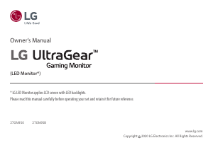 Manual LG 27GN950-B UltraGear LED Monitor