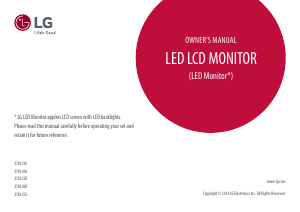 Handleiding LG 27UL500-W LED monitor