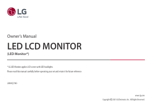 Handleiding LG 28MQ780-B LED monitor