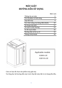 Kullanım kılavuzu Galanz XQB80-L5E Çamaşır makinesi