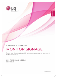 Manual LG 55WV70MD-B LED Monitor