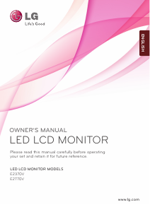 Handleiding LG E2370V-BF LED monitor