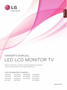 Manual LG M2080D-PZ LED Monitor