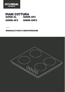 Manuale Hyundai GHHN-59F3 Piano cottura
