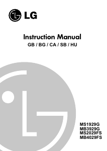 Manual LG MB-3929G Microwave