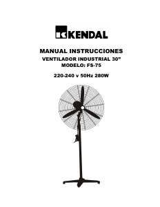 Manual de uso Kendal FS-75 Ventilador