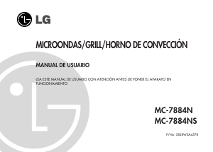 Manual de uso LG MC-7884NC Microondas