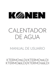 Manual de uso Konen KTERMO100LDI Calentador de agua