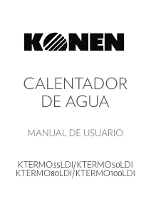 Manual de uso Konen KTERMO35LDI Calentador de agua