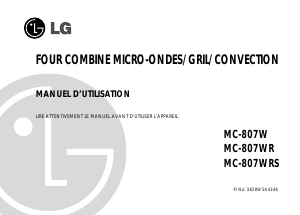 Mode d’emploi LG MC-807WRT Micro-onde