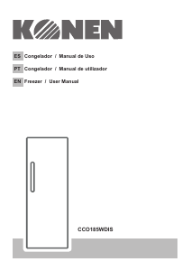 Manual de uso Konen CCO185WDIS Congelador