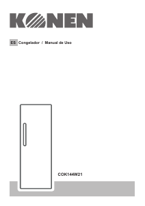 Manual de uso Konen COK144W21 Congelador