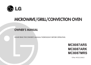 Manual LG MC-8087ARB Microwave