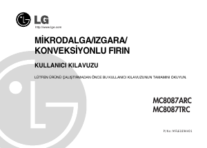 Kullanım kılavuzu LG MC-8087ARC Mikrodalga