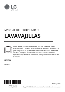 Manual de uso LG DF242FW Lavavajillas