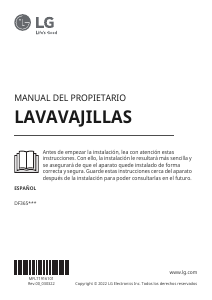 Manual de uso LG DF365FWS Lavavajillas