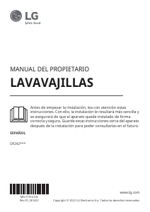 Manual de uso LG DF242FWS Lavavajillas