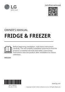 Manual LG GBB61SWGGN Fridge-Freezer