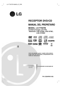 Manual de uso LG LH-T755TB Sistema de home cinema