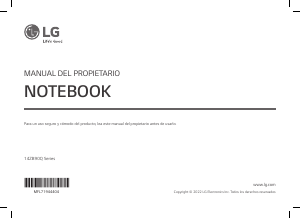 Manual de uso LG 14ZB90Q-G Portátil