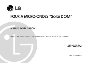 Mode d’emploi LG MP-9483SL Micro-onde