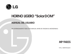 Manual de uso LG MP-9485SB Microondas