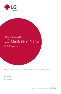 Handleiding LG PH300B Minibeam Nano Beamer