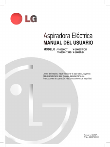 Manual de uso LG V-5000T Aspirador