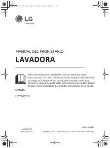 Manual de uso LG F4WV3509S3W Lavadora