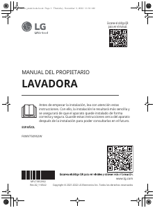 Manual de uso LG F4WV7509S2W Lavadora
