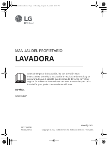 Manual de uso LG F2WV3S85S3W Lavadora