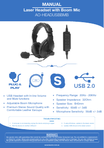 Handleiding Laser AO-HEADUSBBMB Headset