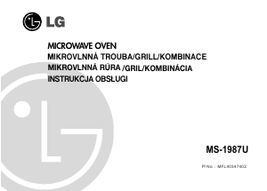 Manuál LG MS1987U Mikrovlnná trouba