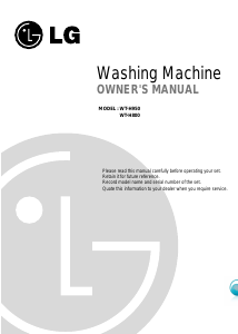 Manual LG WT-H800 Washing Machine