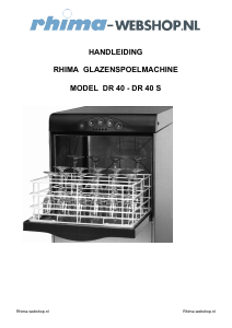 Handleiding Rhima DR40S Glazenspoelmachine