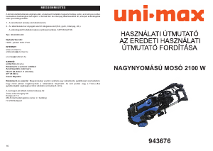 Használati útmutató Uni-Max 943676 Magasnyomású mosó