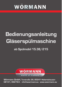 Bedienungsanleitung Wörmann Spulmobil 15.38/215 Gläserspüler