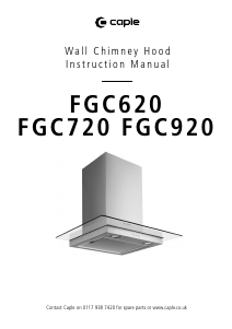 Manual Caple FGC720 Cooker Hood