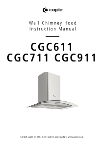 Manual Caple CGC611 Cooker Hood