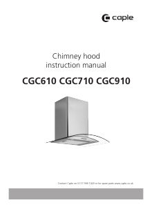 Manual Caple CGC710 Cooker Hood