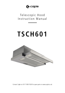 Manual Caple TSCH601 Cooker Hood